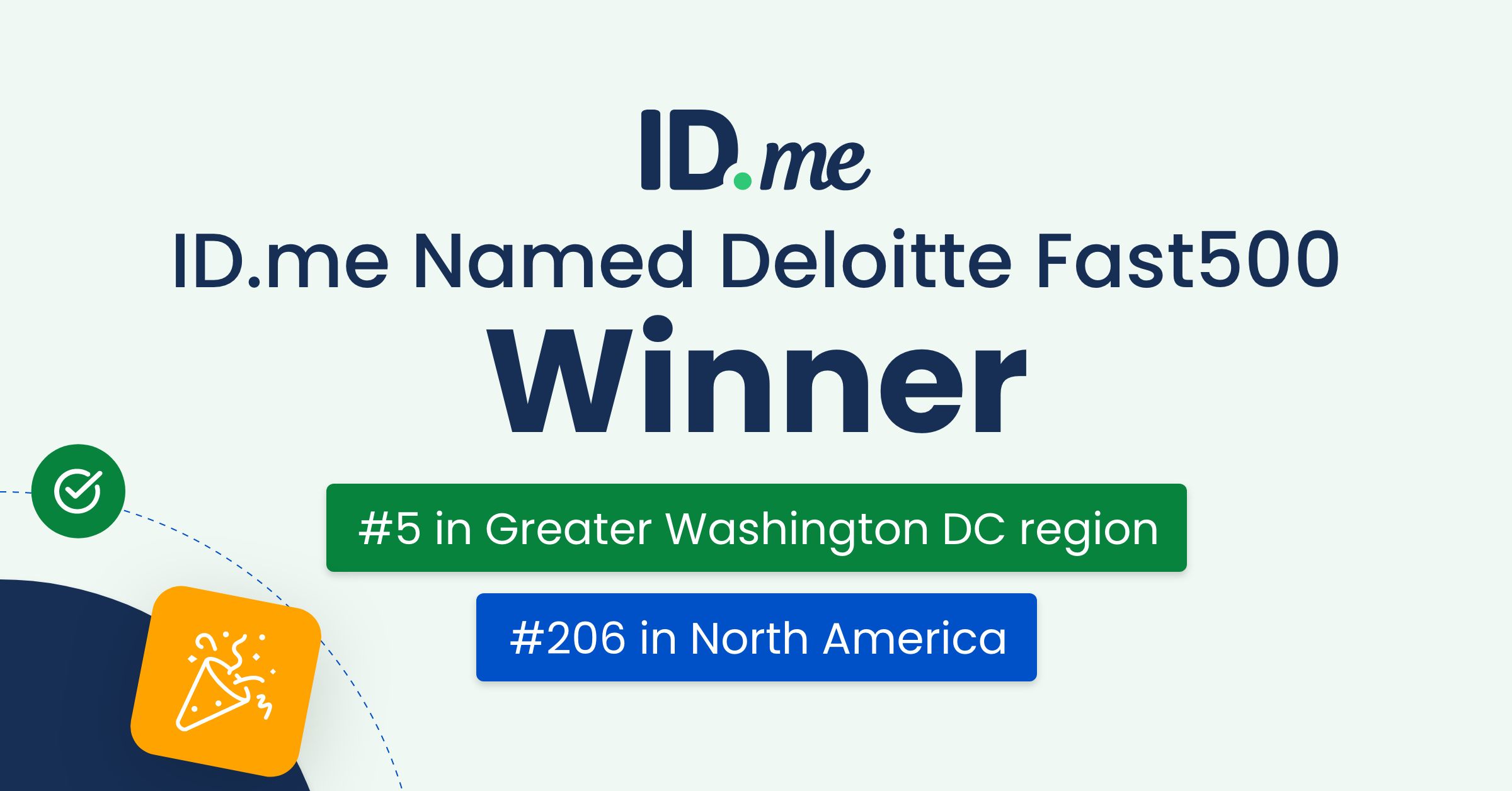ID.me Named Deloitte Fast500 Winner. #5 in Greater Washington DC region. #206 in North America