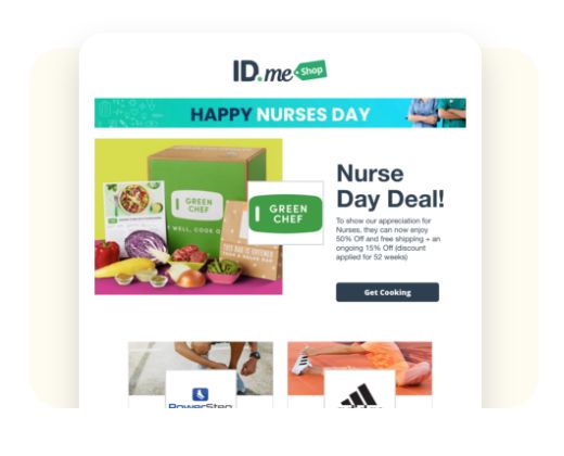 IDme happy nurses day medical marketing email