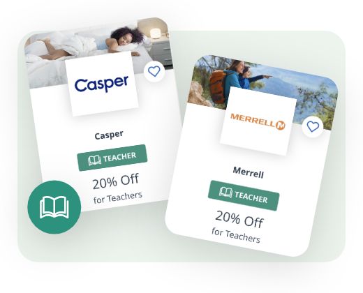 Casper and Merrell Exclusive Discount Offers for teachers
