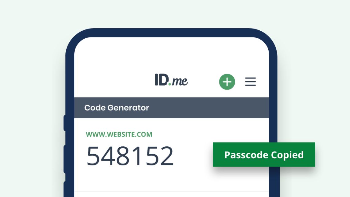 IDme sign in multi-factor authentication text