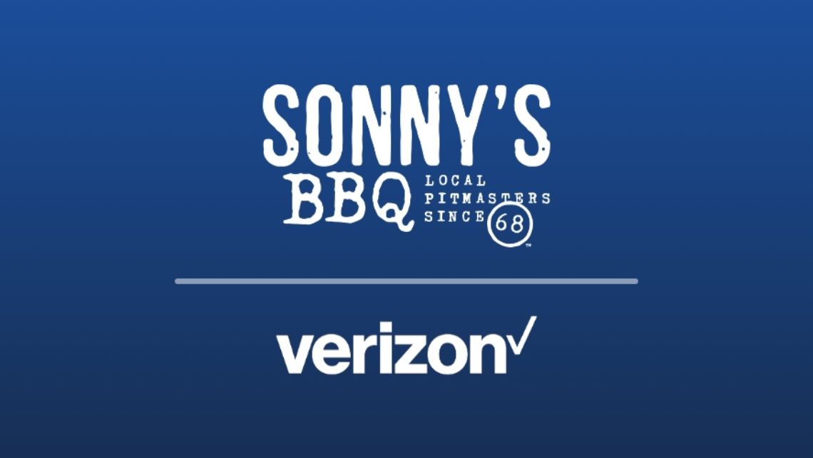 Sonny's BBQ and Verizon logos