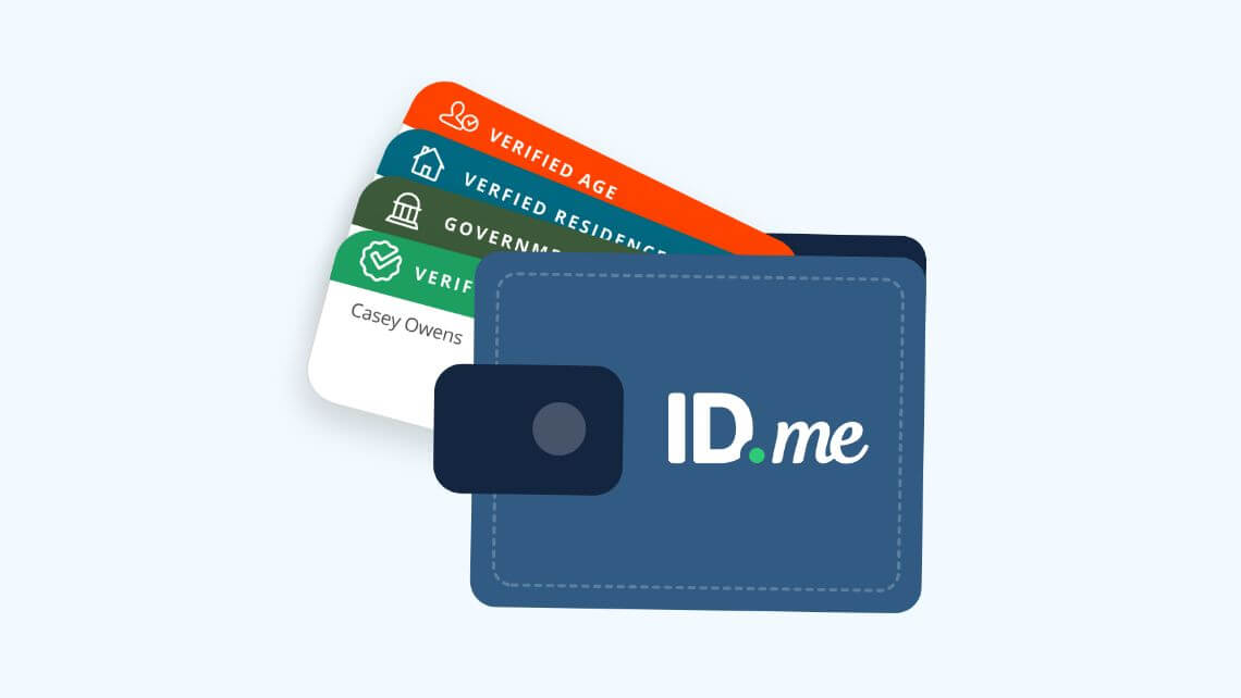 IDme wallet icon with verified identity cards